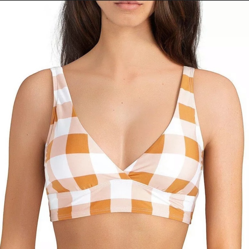 Antonio Melani Checkered Bikini Top Size XS